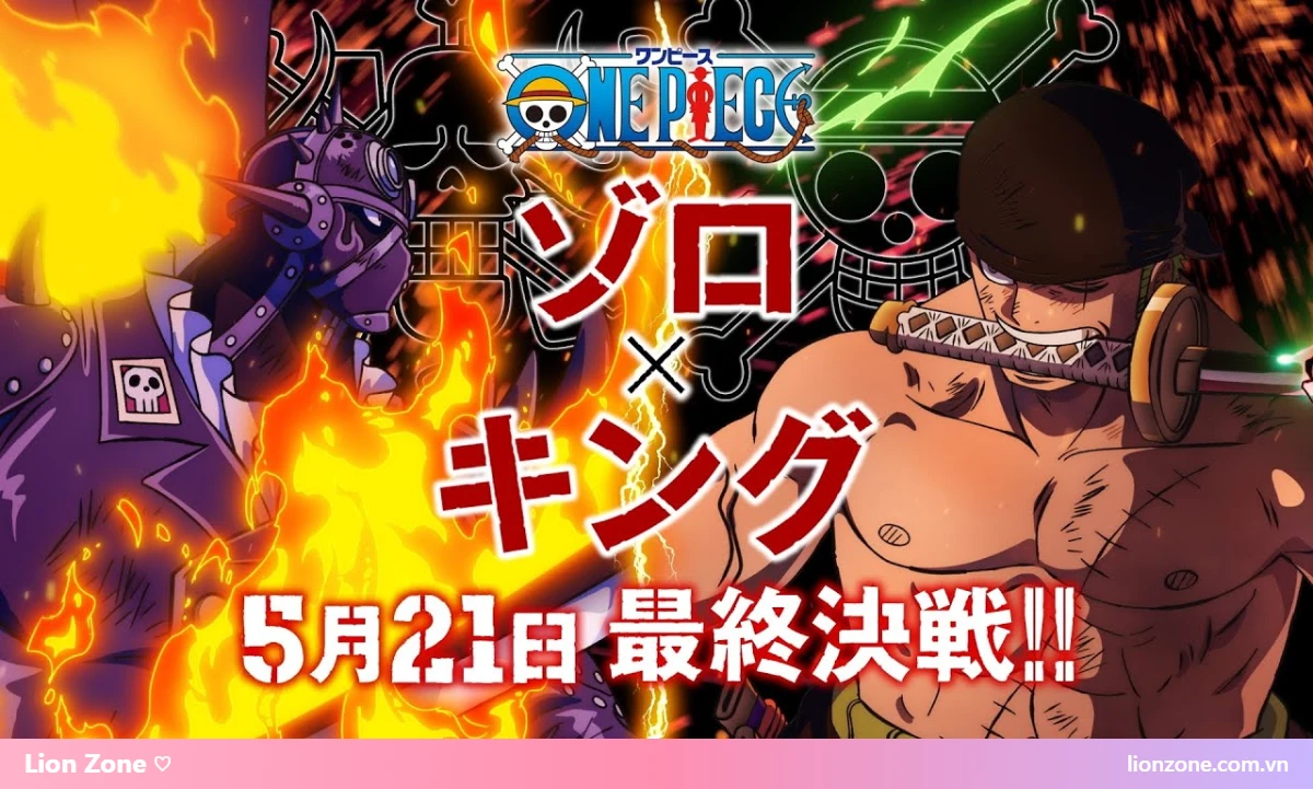 Zoro – học trò của Mihawk – đối đầu King